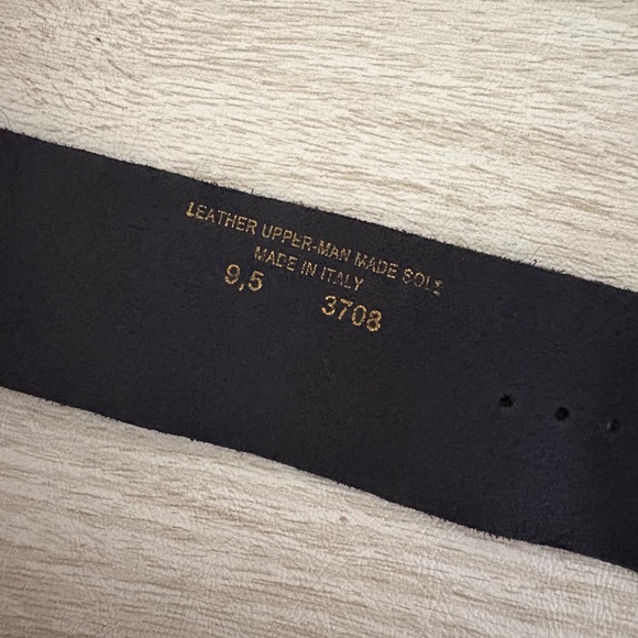 NEW Avelinni Italian navy suede double strap block heel slide sandals - Picture 6 of 7